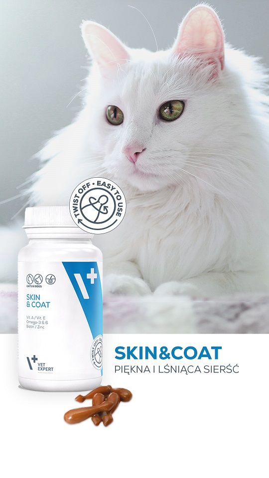 VET EXPERT Skin&Coat Skóra i Sierść Suplement diety dla psa i kota 30 kapsułek