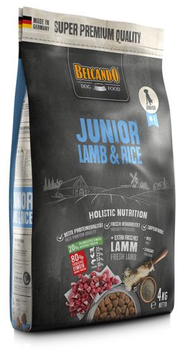 Zdjęcia - Karm dla psów Bewital BELCANDO Junior Lamb & Rice M-L 4 kg jagnięcina i ryż - sucha karma dl 