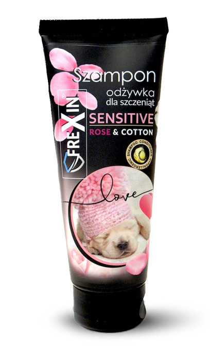 Zdjęcia - Kosmetyki dla psów FREXIN Sensitive Szampon z odżywką dla szczeniąt Róża & bawełna 220 g