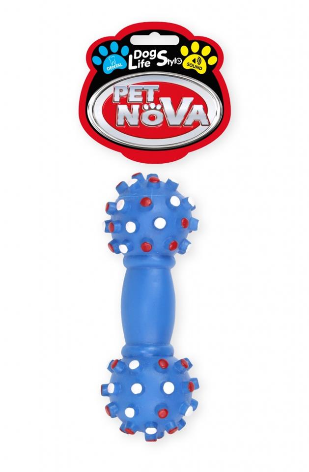 Фото - Іграшка для собаки Pet Nova Hantel z wypustkami dla psa 16 cm niebieski 