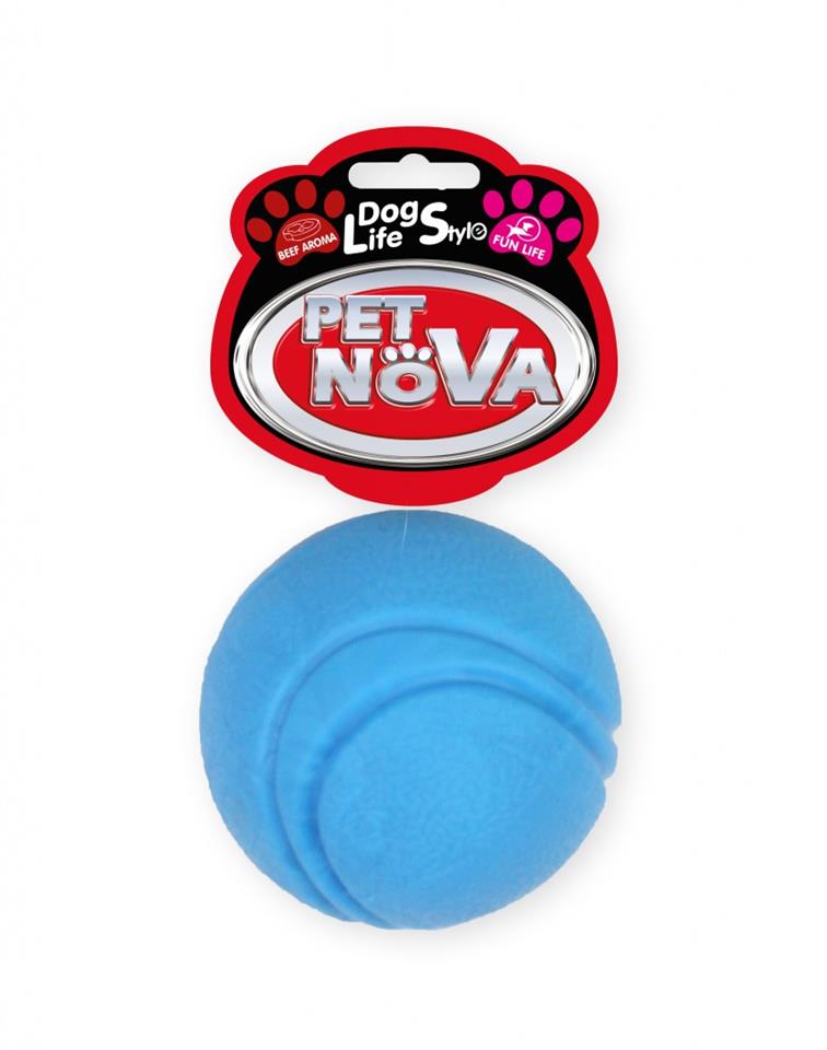 Фото - Іграшка для собаки Pet Nova Piłka tenisowa dla psa aromat wołowiny 5 cm niebieska 