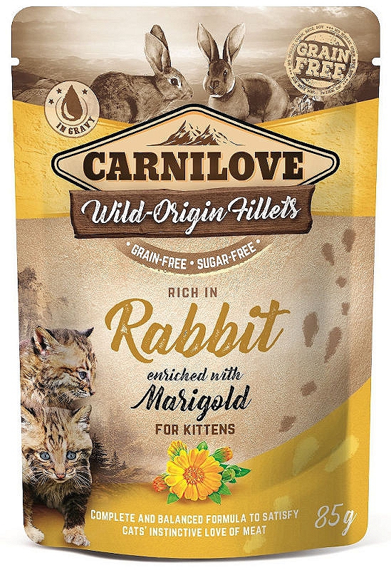 CARNILOVE Rabbit & Marigold 24 x 85g karma dla kota królik z nagietkiem