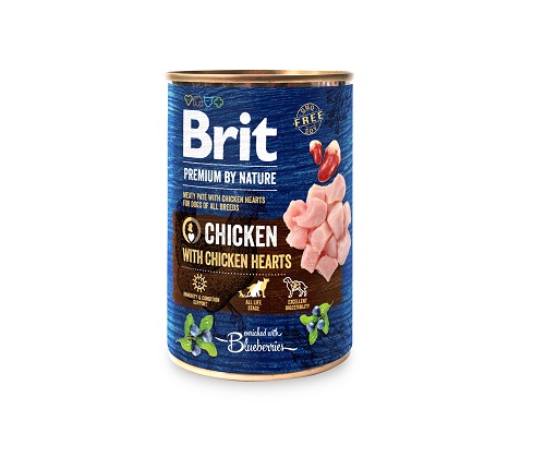 BRIT Premium by Nature Chicken&Hearts 6 x 400 g karma mokra dla psa z kurczakiem