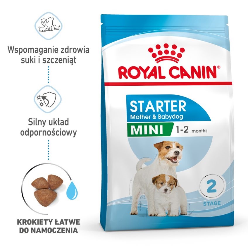 ROYAL CANIN Mini Starter Mother & Babydog 8 kg karma sucha dla suk w ciąży i okresie laktacji oraz szczeniąt, od 4 do 8 tygodnia, ras małych