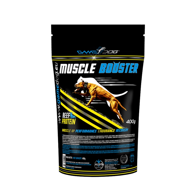 Фото - Ліки й вітаміни Booster GAME DOG Muscle  odżywka białkowo-tłuszczowa dla psa 400 g 