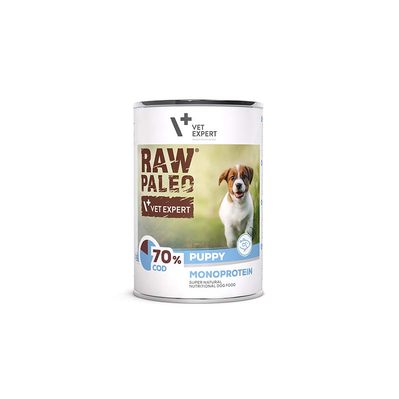 Фото - Корм для собак VetExpert VET EXPERT Raw Paleo Dorsz/Cod Puppy Can 400g 
