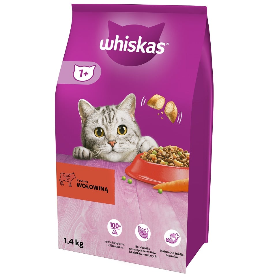 Whiskas Adult 1 4 Kg Sucha Karma Pełnoporcjowa Dla Dorosłych Kotów Z