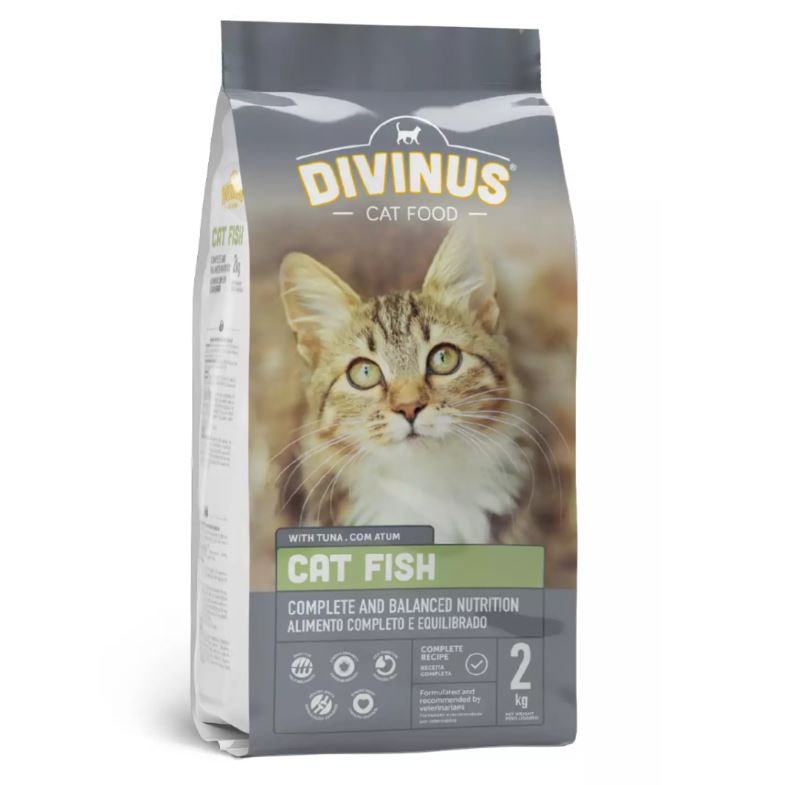 Фото - Корм для кішок Divinus Fish z Rybą 2kg dla kotów dorosłych 