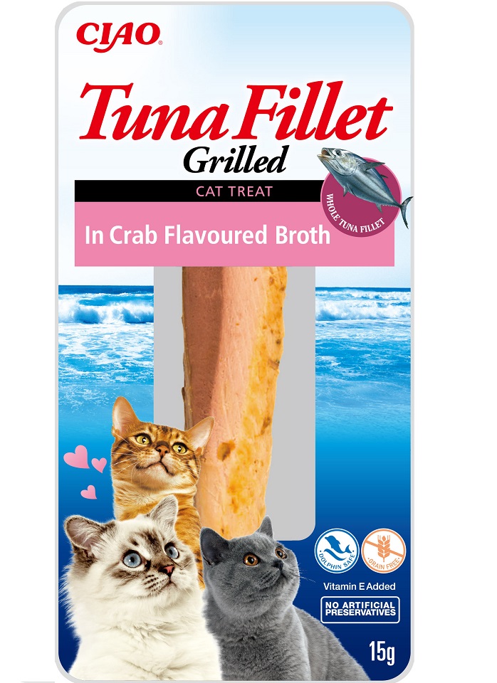 Фото - Корм для кішок INABA Tuna fillet in crab flavoured broth 15g filet z tuńczyka w bulionie 