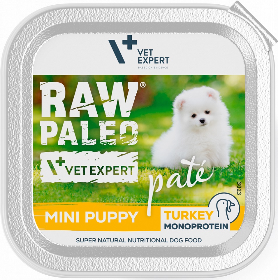 Фото - Корм для собак VetExpert VET EXPERT RAW PALEO Pate Puppy Mini Turkey 150 g pasztet dla szczeniąt in 