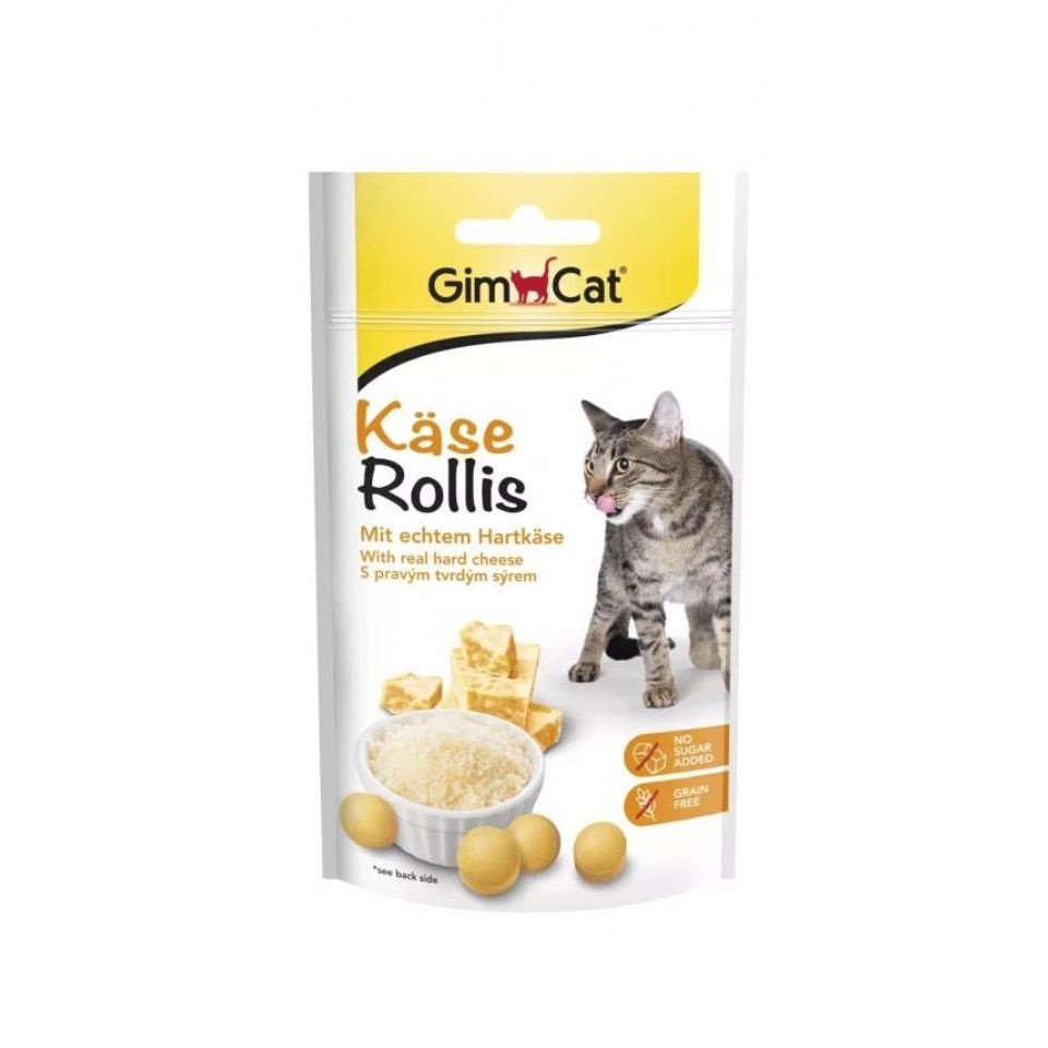 Фото - Корм для кішок GimCat Tasty Tabs Kase Rollis 40 g przysmak z serem dla kotów 