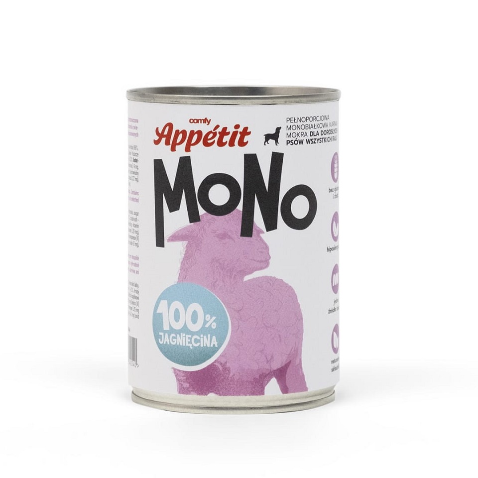 Zdjęcia - Pozostałe dla psów Comfy APPETIT MONO Monoproteinowa karma z jagnięciną 400 g 