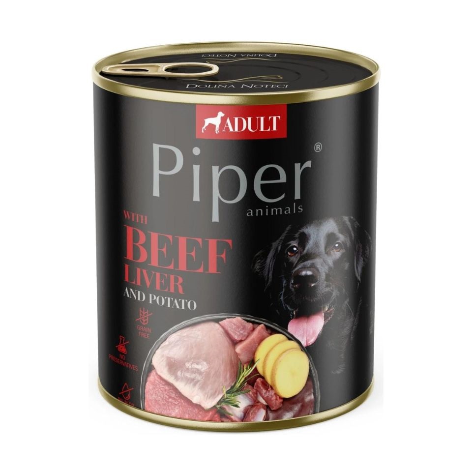 Фото - Корм для собак Piper Mokra karma z wątrobą wołową i ziemniakami dla psa 800g 