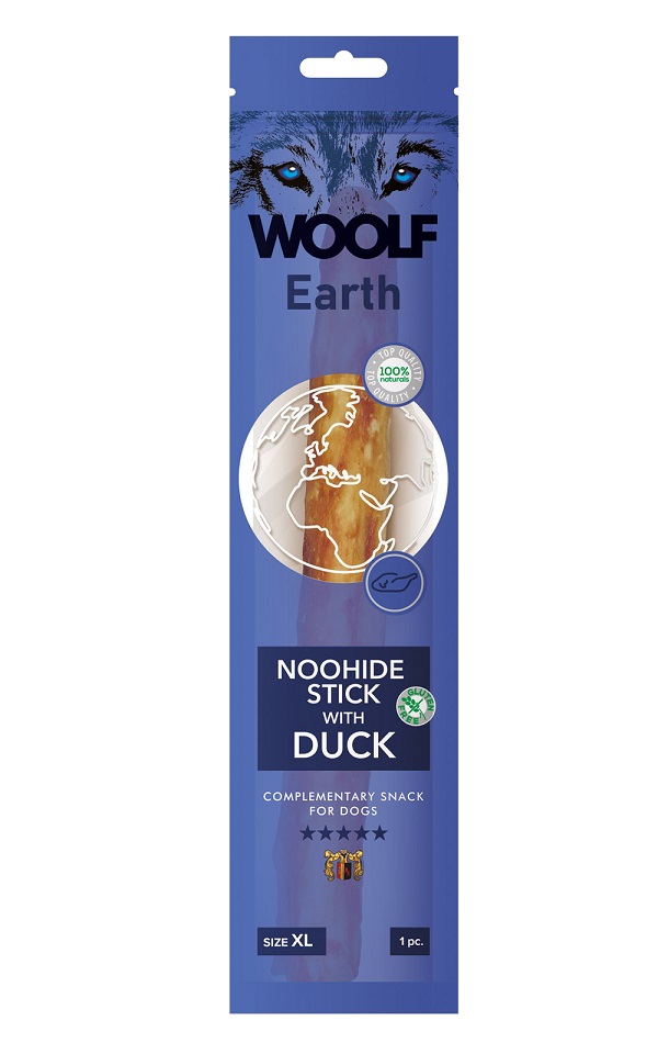 Фото - Корм для собак WOOLF Earth Noohide Stick with Duck XL 85g pałeczka z kaczką