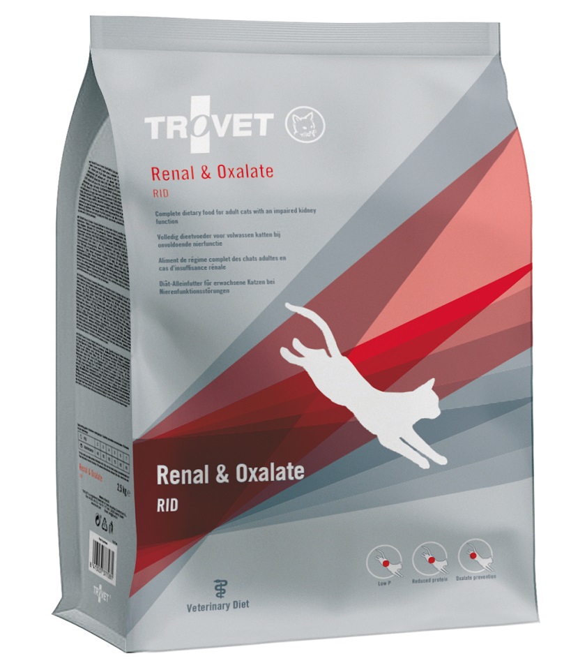 Фото - Корм для кішок Trovet Plus Renal Oxalate RID dla kotów z kurczakiem 2,5 kg 