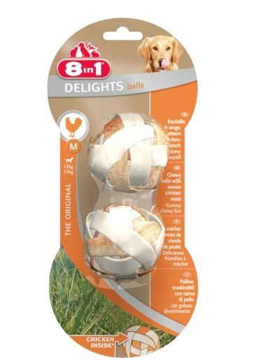 8IN1 Przysmak dla psa Delights Balls M z kurczakiem