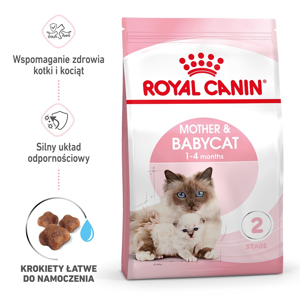 ROYAL CANIN Mother&Babycat karma sucha dla kotek w okresie ciąży, laktacji i kociąt od 1. do 4. miesiąca życia 2 kg