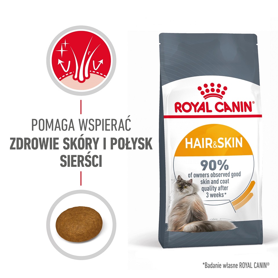 ROYAL CANIN Hair&Skin Care 10 kg karma sucha dla kotów dorosłych, lśniąca sierść i zdrowa skóra