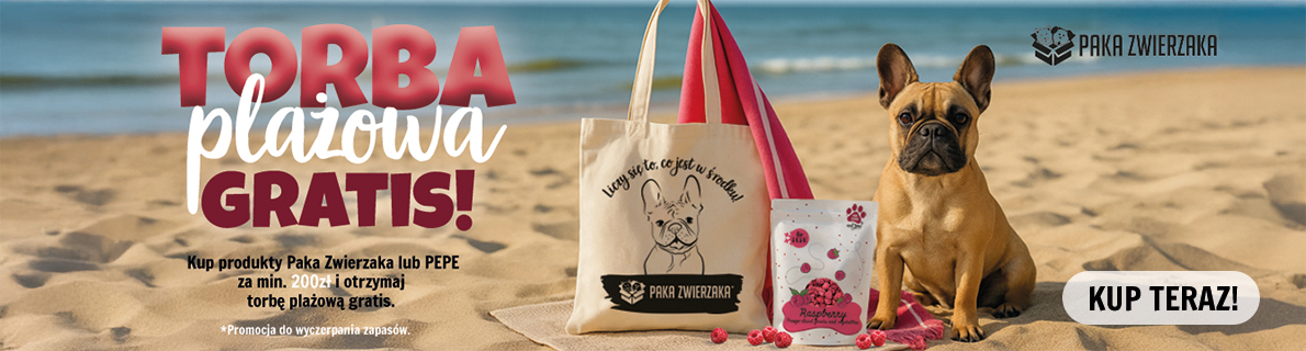 Promocja PAKA ZWIERZAKA oraz PEPE do zakupów za minimum 200 zł torba plażowa GRATIS