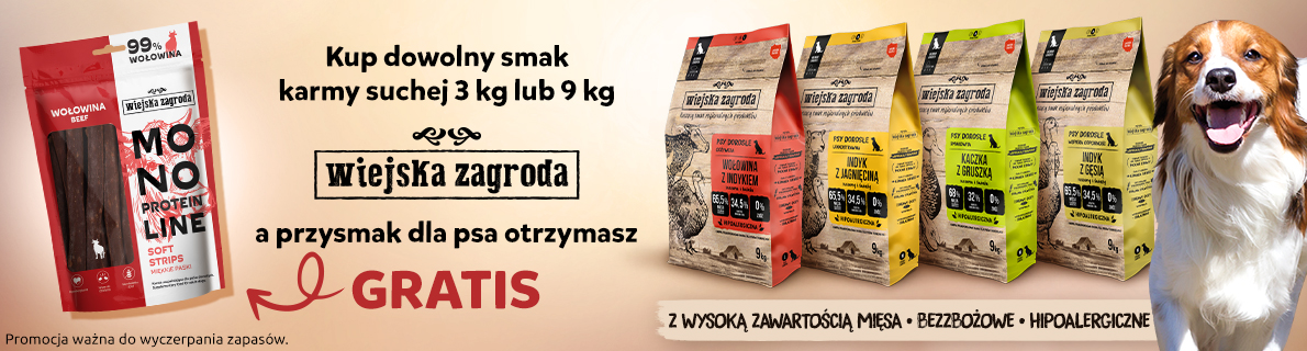 Promocja WIEJSKA ZAGRODA przysmak dla psa gratis