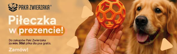 Promocja PAKA ZWIERZAKA zrób zakupy o wartości minimum 99 zł a piłkę otrzymasz gratis