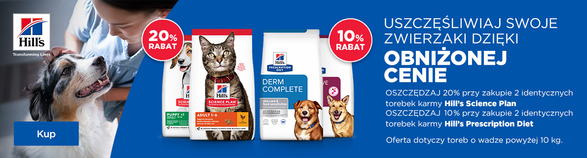Promocja HILLS rabaty do -20% przy zakupie tych samych produktów