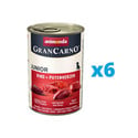 ANIMONDA GranCarno Junior zestaw z wołowiną i sercami indyczymi 6 x 800 g