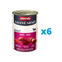 ANIMONDA GranCarno zestaw z wołowiną i sercami 6 x 400 g