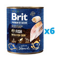 BRIT Premium by Nature ryba i rybia skóra mokra karma dla psa 6 x 800 g
