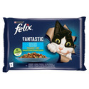 FELIX FANTASTIC Rybne smaki w galaretce (łosoś z cukinią, pstrąg z fasolką) 48x85g mokra karma dla kota