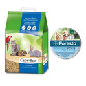 JRS Cat'S Best Universal 20 l (11 kg) + BAYER FORESTO Obroża dla kota i psa przeciw kleszczom i pchłom poniżej 8 kg