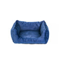 Glamour sofa legowisko prostokątne niebieskie S 45x50x24 cm
