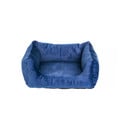 Glamour sofa legowisko prostokątne niebieskie L 65x75x27 cm
