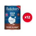 BUTCHER'S Original Recipe in Gravy, karma dla psa, kawałki z indykiem w sosie, 12 x 400g