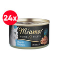 MIAMOR Feline Filets tuńczyk i krewetki w sosie własnym 24 x 100 g