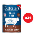 BUTCHER'S Original Recipe in Gravy kawałki z wołowiną w sosie dla psa 24 x 400g
