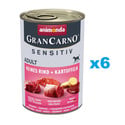ANIMONDA Grancarno Sensitive wołowina z ziemniakami 6x400 g