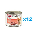 ANIMONDA Carny Kitten Beef&Turkey 12x200 g wołowina i indyk dla kociąt