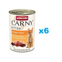 ANIMONDA Carny Kitten Poultry&Beef 6x400 g drób i wołowina dla kociąt