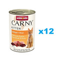 ANIMONDA Carny Kitten Poultry&Beef 12x400 g drób i wołowina dla kociąt