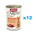 ANIMONDA Carny Kitten Veal&Chicken&Turkey 12x400 g cielęcina, kurczak i indyk dla kociąt