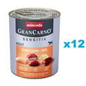 ANIMONDA GranCarno Sensitiv Pure Chicken&Rice 12x800 g kurczak z ryżem dla dorosłych wrażliwych psów