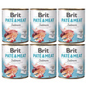 BRIT Pate&Meat salmon 6x800 g pasztet z łososiem dla psa