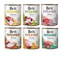 BRIT Pate&Meat Mix smaków 6x800 g pasztet dla psów