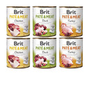 BRIT Pate&Meat Mix smaków z drobiem 6x800 g pasztet dla psów