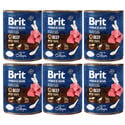 BRIT Premium by Nature 6x800 g wołowina i podroby dla psa