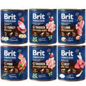 BRIT Premium by Nature Mix smaków 6x800 g naturalna karma dla psa