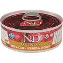 N&D Cat Quinoa Herring & coconut Skin&Coat 80 g karma dla kotów na poprawę stanu sierści