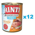 RINTI Kennerfleish Junior Chicken 12x800 g z kurczakiem dla szczeniąt