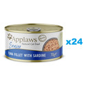 APPLAWS Cat Senior Tuna Fillet with Sardine in Jelly tuńczyk z sardynką w galaretce dla starszych kotów 24x70 g